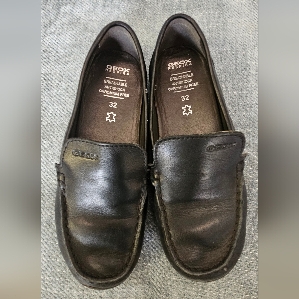 Geox Boy's Black Loafers